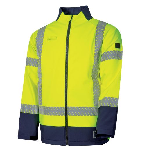 Picture of BOOL FR Softshell PPE Category 2 Hi-Vis Jacket with Segmented FR Tape